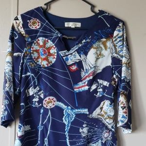 Blue long baby doll dress